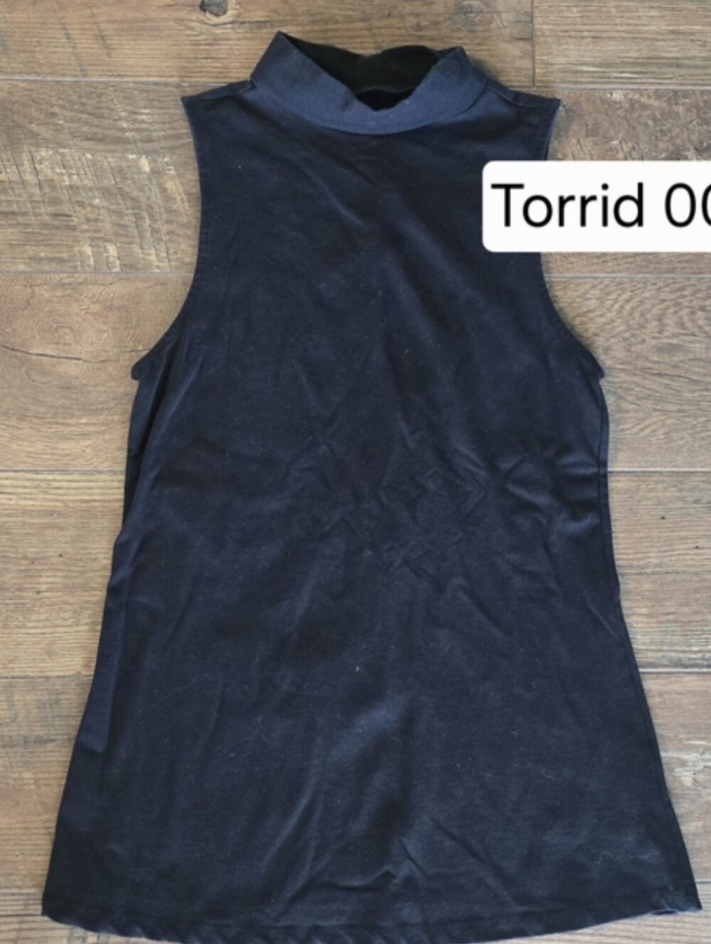 torrid Black Sleeveless Mock Neck Tank